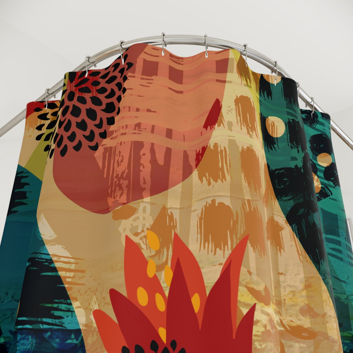 Fire Flower Shower Curtains