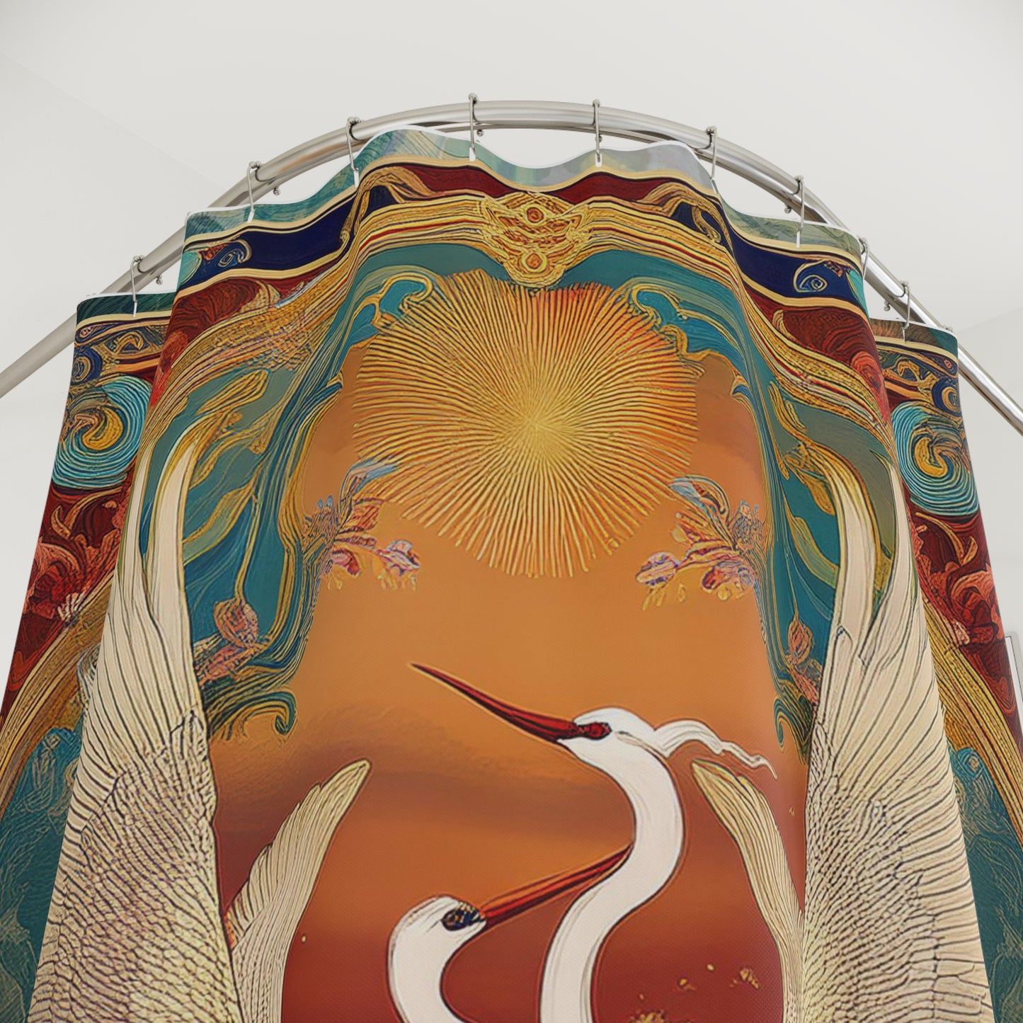 " Two Cranes" Shower Curtains