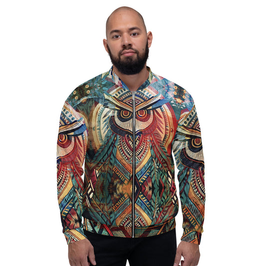 Woodland Owl Signature Collection Unisex Bomber Jacket